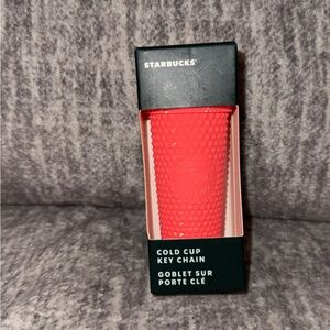 Starbucks pink cup tumbler keychain
